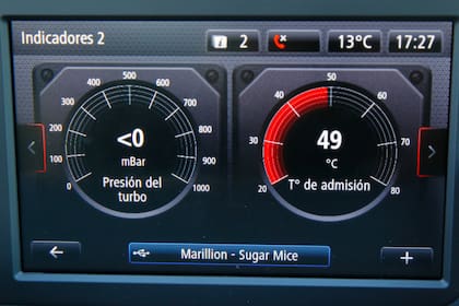 Presión y temperatura del turbo
