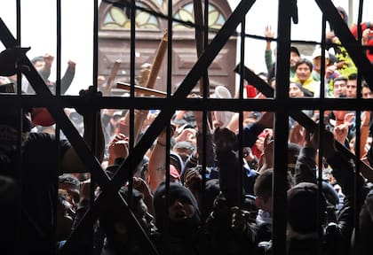 Presos amotinados en la cárcel de San Pedro, en La Paz, Bolivia