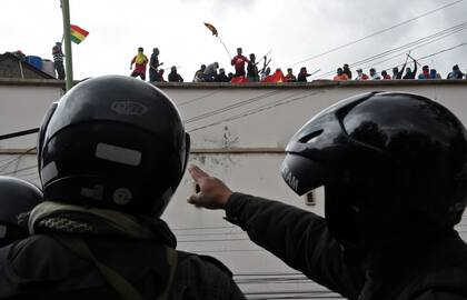 Presos amotinados en la cárcel de San Pedro, en La Paz, Bolivia