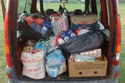 Las donaciones para el merendero del club