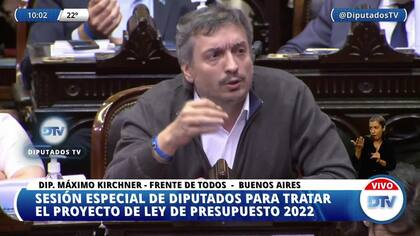 Presupuesto 2022. El discurso de Máximo Kirchner que hizo cambiar la votación en Diputados