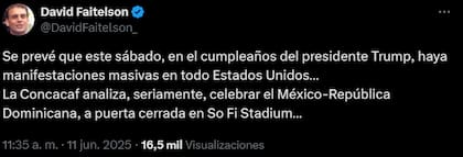Prevén manifestaciones masivas en Estados Unidos por cumpleaños de Trump.