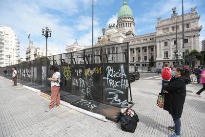 Previa de la marcha de los jubilados en la zona del Congreso