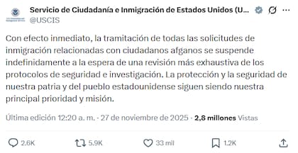 Previo al anuncio del Uscis, Donald Trump calificó el hecho como un "acto terrorista"