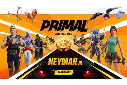 Primal, el nuevo pase de batalla que cuenta con Lara Croft y Raven, y que confirmó la presencia de Neymar Jr