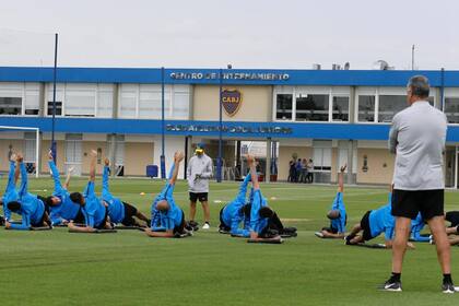 Primer entrenamiento en la sede de Ezeiza