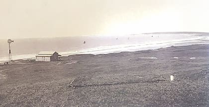 Primer pabellón del Club y el molino, donaciones de John Drysdale