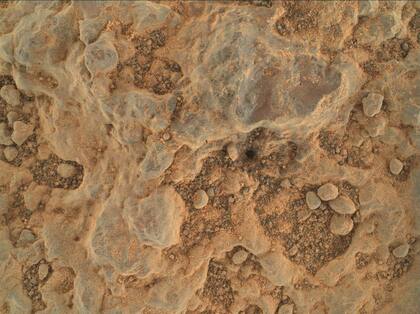 Primer plano del cráter jezero de Marte