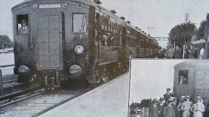 Primer tren eléctrico entre Retiro y Tigre, con carrocería de madera, funcionó entre 1916 y 1931