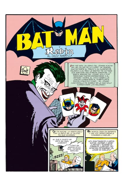 Primera aparición de Joker, en Batman 1, en abril de 1940