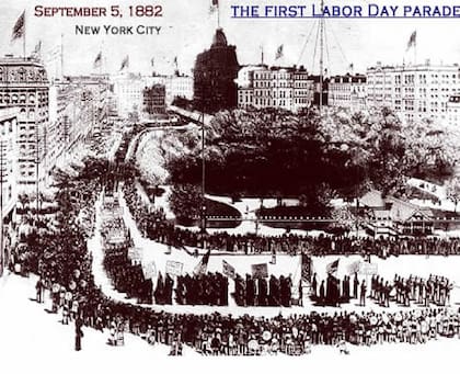 Primera manifestación del Labor Day, 5 de septiembre de 1882 (Web/dol.gov)