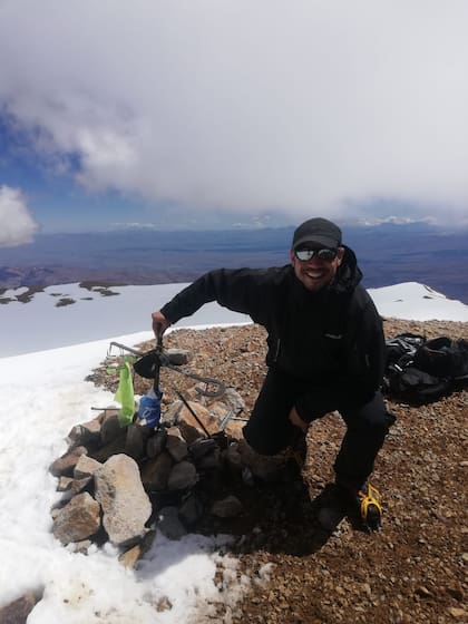 Primera vez que hizo cumbre en el Domuyo