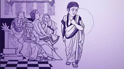 "Primero, es preciso que conozcan la naturaleza humana y las modificaciones que sufrió, ya que nuestra antigua naturaleza no era la misma de ahora", dijo Aristófanes. (Foto: BBC HISTORY OF IDEAS)