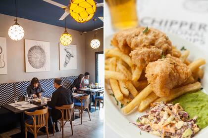 Primero pensado para take away, desde hace un tiempo Chipper se amplió con dos salones y una terraza.
