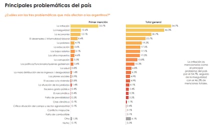 Principales problemáticas del país