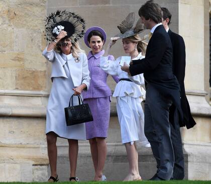 Chantal Hochuli fue con sus hijos Ernst August y Christian de Hannover junto a sus respectivas mujeres.