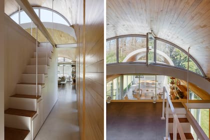 Privilegiando la planta baja, lo único que ubicaron en el piso de arriba es una sala de usos múltiples.