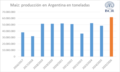 Producción en la Argentina en toneladas
