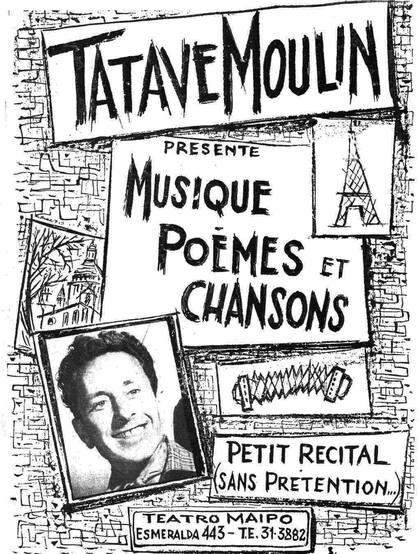 Programa de una actuación en 1960.