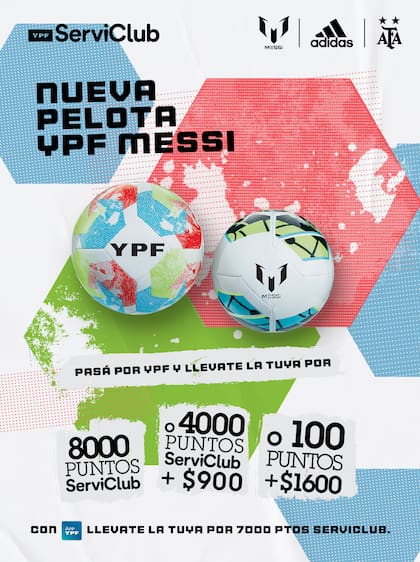 En todas las estaciones de servicio del país ya se pueden canjear las pelotas YPF Messi.