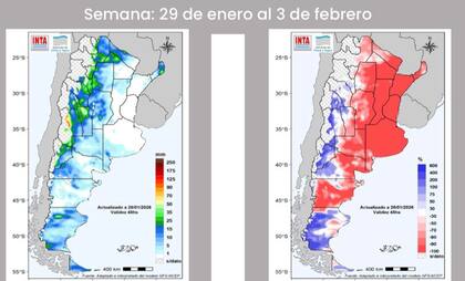 Pronóstico de lluvias entre 29 de enero y 3 de febrero