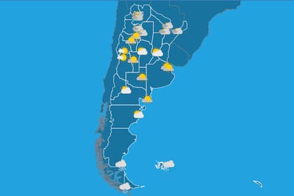 Pronóstico del clima en la Argentina durante la mañana del domingo 19 de noviembre
