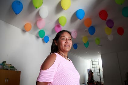 Marcela Churqui es delegada de la manzana 22 de la villa 31.