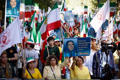 Protesta contra el régimen iraní en Nueva York 