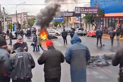 Protesta de la policía en Posadas, provincia de Misiones