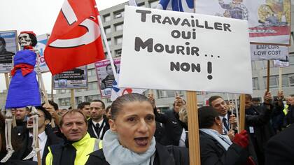 Protesta de los trabajadores de Air France