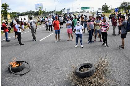 Protesta de pescadores en Santa Fe