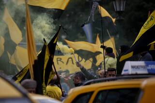 Una protesta de taxistas contra Uber generó un caos en el centro porteño