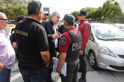 Protesta de taxistas en la ciudad de Buenos Aires
