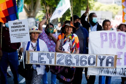 Protesta en el Congreso de Utep y MTE en reclamos a la Ley de acceso a la tierra
