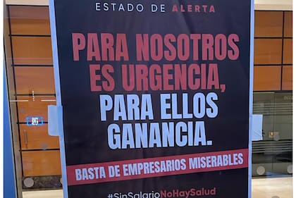 Protesta en sanatorios y hospitales.