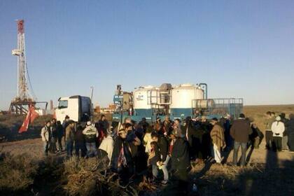 Protesta mapuche en Vaca Muerta, Neuquén