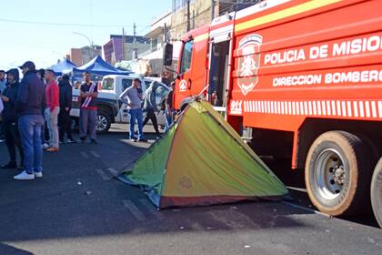 Protesta policial en Misiones: se mantiene el reclamo y el acampe