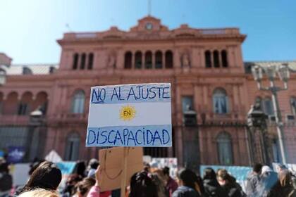 Protesta por el ajuste en Discapacidad