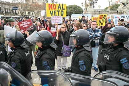 Protesta por el veto a la ley de emergencia en discapacidad
