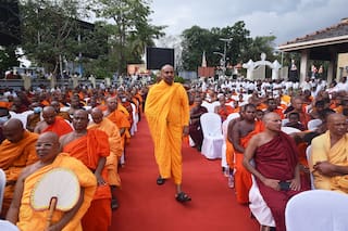 Protestan monjes budistas en Sri Lanka en defensa de su papel en asuntos de Estado