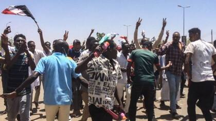 Protestas callejeras en Sudán.