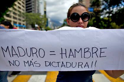 Protestas contra el presidente Maduro en las calles de Caracas