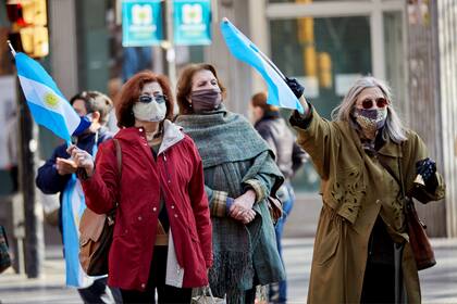 Protestas contra la reforma judicial en la ciudad de Mendoza