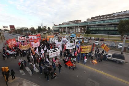 Protestas de trabajadores del Hospital Posadas