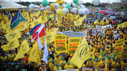 Protestas en Brasilia en contra del gobierno de Michel Temer