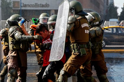 Protestas en contra de Sebastián Piñera en Santiago de Chile