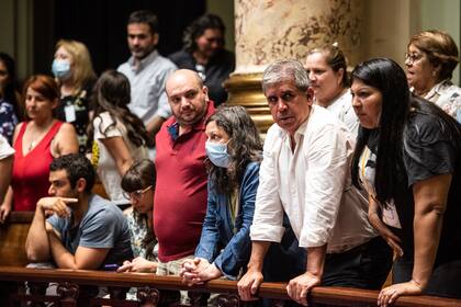 Protestas en el parlamento uruguayo