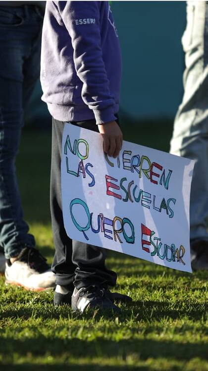 Protestas por la suspensión de las clases en la provincia de Buenos Aires