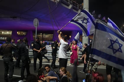 Protestas en Tel Aviv contra el plan de reforma judicial de Benjamin Netanyahu. (Ilia Yefimovich/dpa)