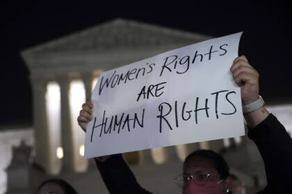 Protestas en Washington tras la filtración del borrador de la Corte Suprema de Estados Unidos sobre el aborto. (Kevin Dietsch/Getty Images/AFP)